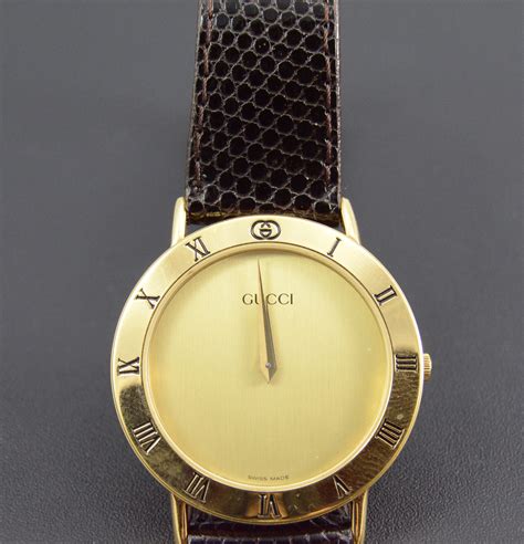 black leather gucci watch and gold gucci watch mens|Gucci leather watch bands women.